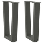 Coffee table legs 2 pcs V-shaped 38x(42-43.3) cm steel anthracite