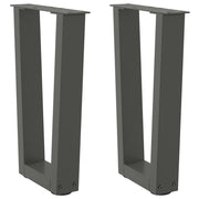 Coffee table legs 2 pcs V-shaped 38x(42-43.3) cm steel anthracite