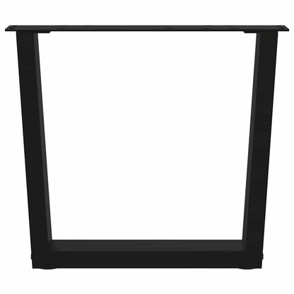 Eettafelpoten 2 st V-vormig 50x(42-43,3) cm staal zwart