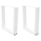 Coffee table legs 2 pcs V-shaped 50x(42-43.3) cm steel white