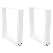 Salontafelpoten 2 st V-vorm 50x42 cm staal wit