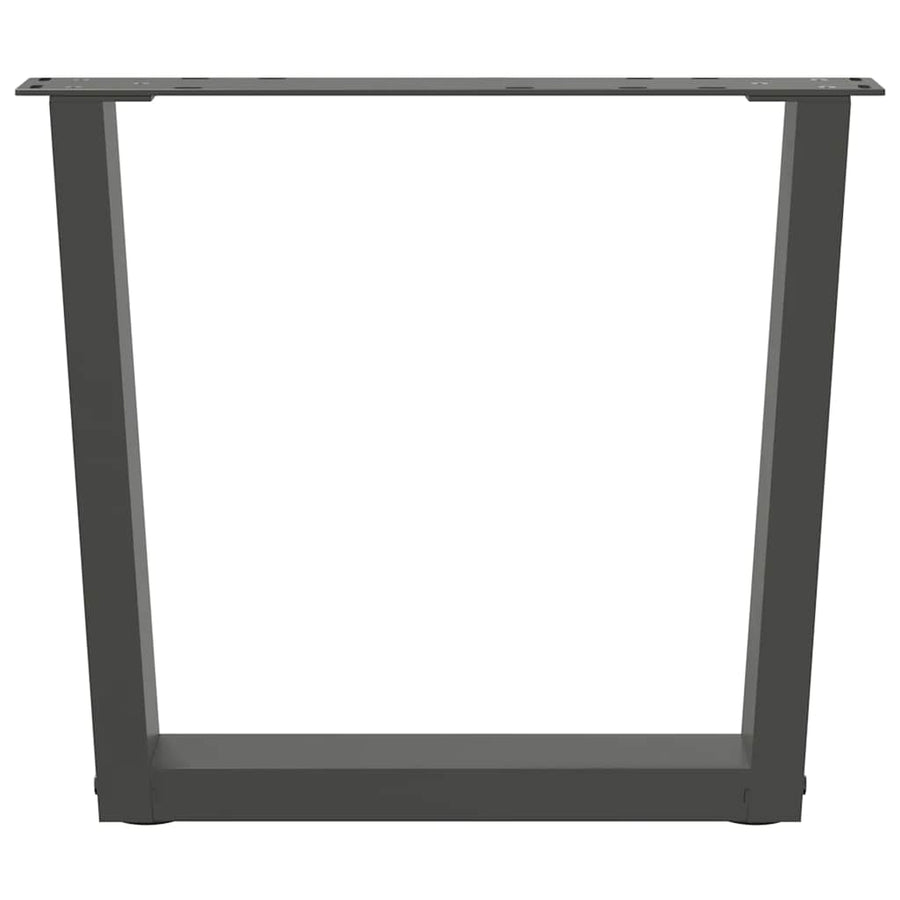 Eettafelpoten 2 st V-vormig 50x(42-43,3) cm staal antraciet