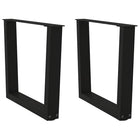 Coffee table legs 2 pcs V-shaped 60x(42-43.3) cm steel black