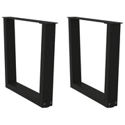 Tafelpoten 2 st V-vormig 60x43 cm staal zwart