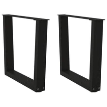 Eettafelpoten 2 st V-vormig 60x(42-43,3) cm staal zwart