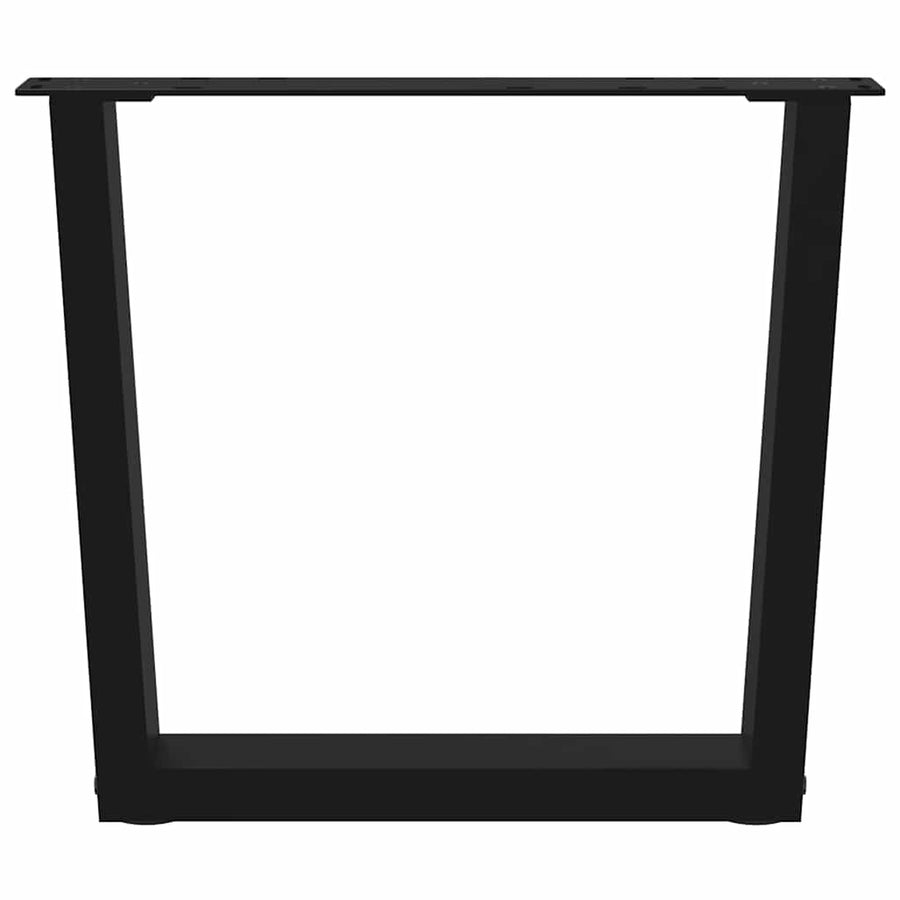 Eettafelpoten 2 st V-vormig 60x(42-43,3) cm staal zwart