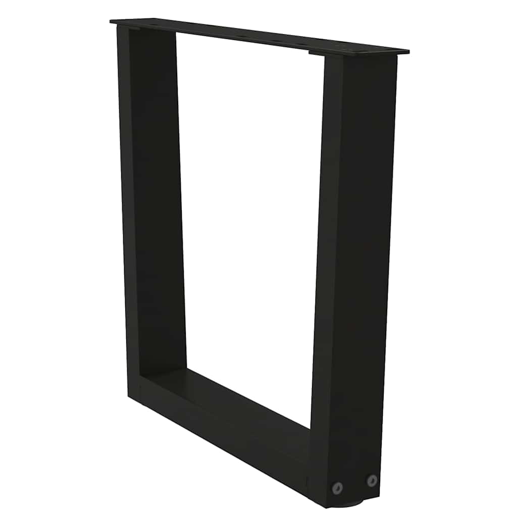 Eettafelpoten 2 st V-vormig 60x(42-43,3) cm staal zwart