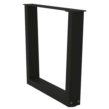 Eettafelpoten 2 st V-vormig 60x(42-43,3) cm staal zwart