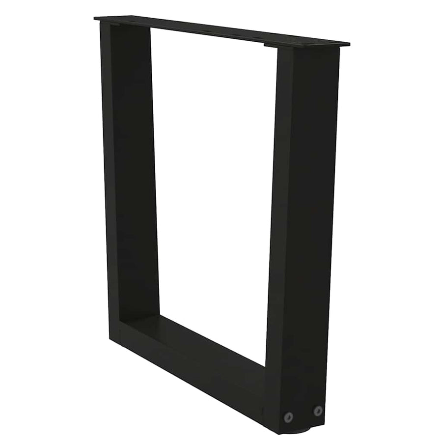 Eettafelpoten 2 st V-vormig 60x(42-43,3) cm staal zwart