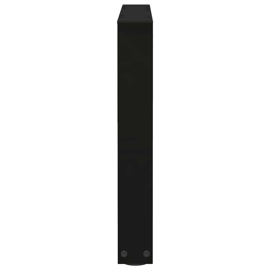 Eettafelpoten 2 st V-vormig 60x(42-43,3) cm staal zwart
