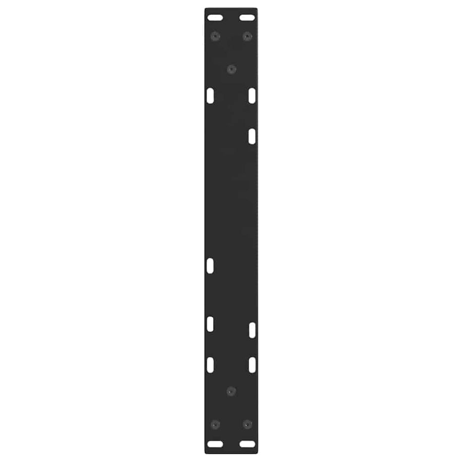 Eettafelpoten 2 st V-vormig 60x(42-43,3) cm staal zwart