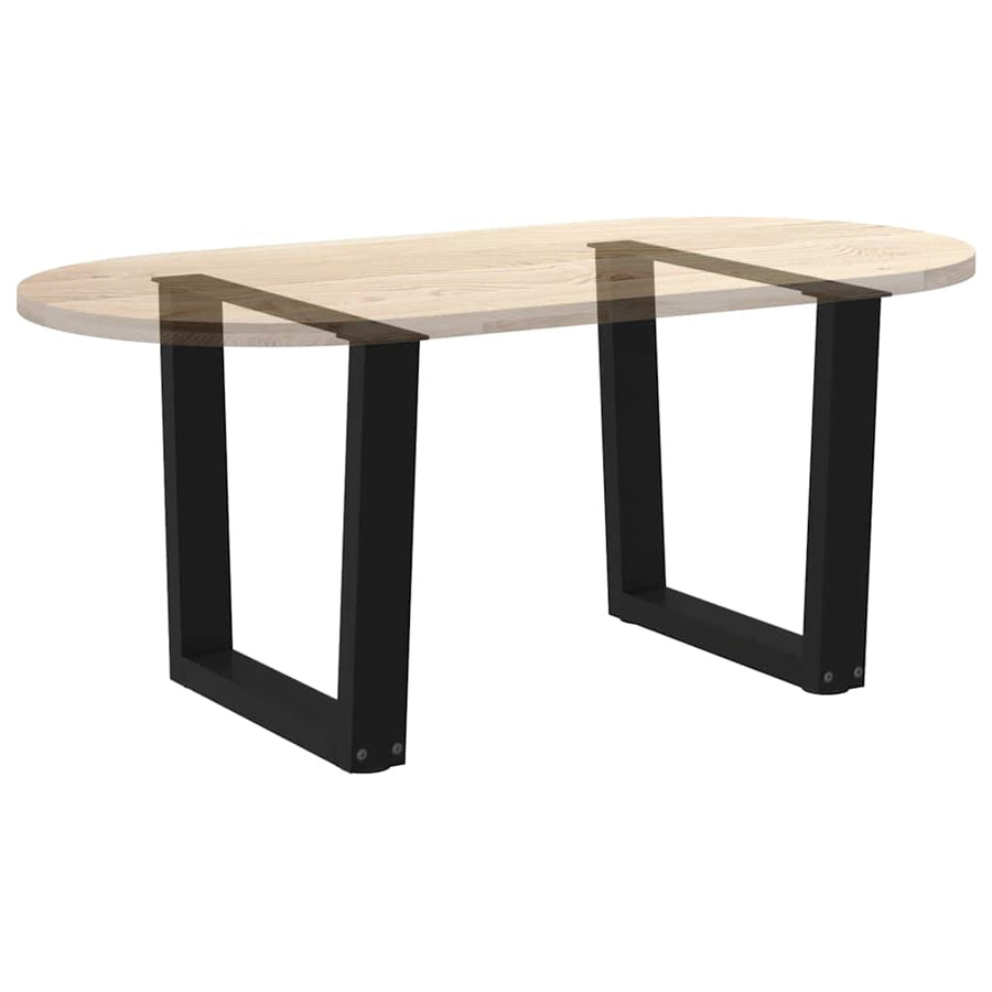 Eettafelpoten 2 st V-vormig 60x(42-43,3) cm staal zwart