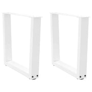 Tafelpoten 2 st V-vormig 60x43 cm staal wit