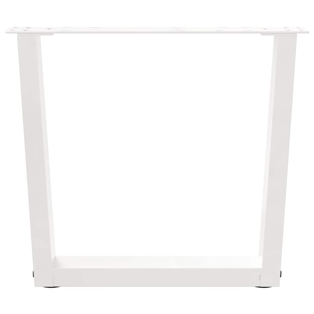 Eettafelpoten 2 st V-vormig 60x(42-43,3) cm staal wit