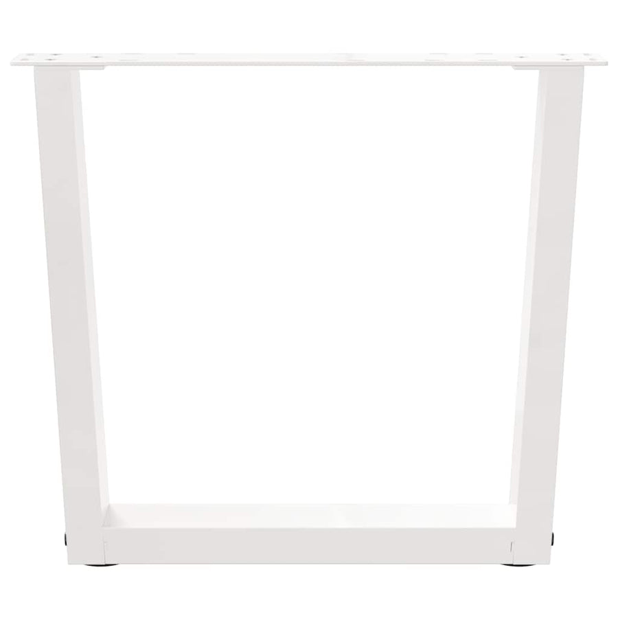 Eettafelpoten 2 st V-vormig 60x(42-43,3) cm staal wit