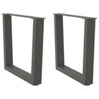 Coffee Table Legs 2 pcs V-shaped 60x(42-43.3) cm Steel Anthracite