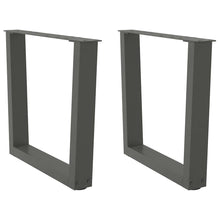 Eettafelpoten 2 st V-vormig 60x(42-43,3) cm staal antraciet