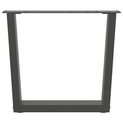 Eettafelpoten 2 st V-vormig 60x(42-43,3) cm staal antraciet