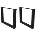 Salontafelpoten 2 st V-vormig 70x(42-43,3) cm staal zwart