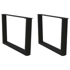 Coffee table legs 2 pcs V-shaped 70x(42-43.3) cm steel black