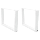 Coffee table legs 2 pcs V-shaped 70x(42-43.3) cm steel white