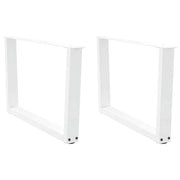 Tafelpoten 2 st V-vormig 70x42 cm staal wit