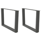 Coffee table legs 2 pcs V-shaped 70x(42-43.3) cm steel anthracite