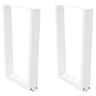 Eettafelpoten 2 stuks V-vorm staal wit 60x72-73,3 cm