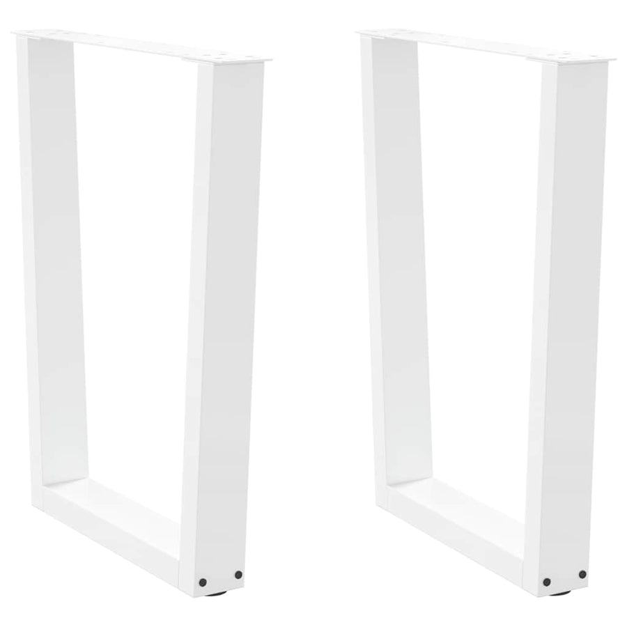 Eettafelpoten 2 St V-Vormig 60X(72-73,3) Cm Staal Wit 60 x (72-73.3) cm