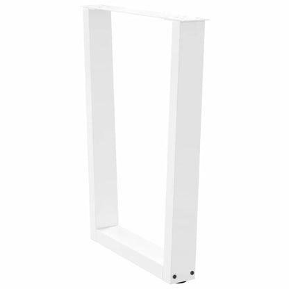 Eettafelpoten 2 St V-Vormig 60X(72-73,3) Cm Staal Wit 60 x (72-73.3) cm