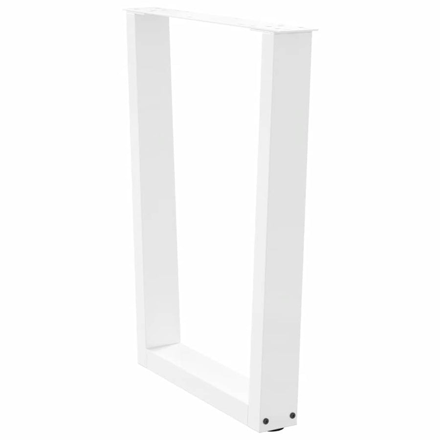 Eettafelpoten 2 St V-Vormig 60X(72-73,3) Cm Staal Wit 60 x (72-73.3) cm