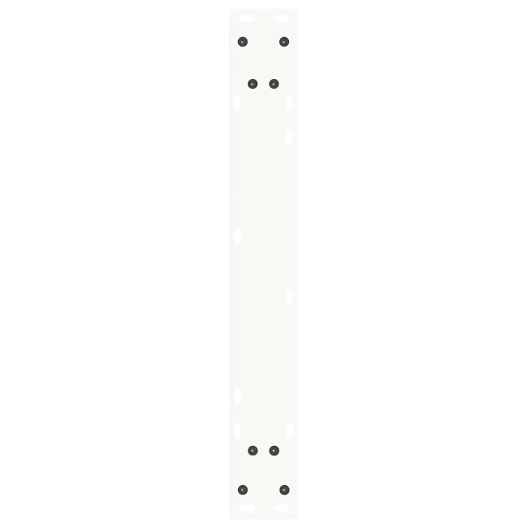 Eettafelpoten 2 St V-Vormig 60X(72-73,3) Cm Staal Wit 60 x (72-73.3) cm