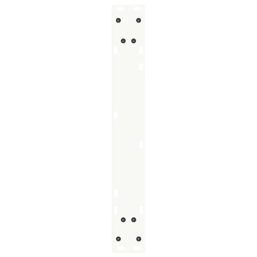 Eettafelpoten 2 St V-Vormig 60X(72-73,3) Cm Staal Wit 60 x (72-73.3) cm
