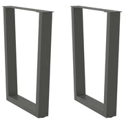 Eettafelpoten 2 st V-vormig 60x72-73,3 cm staal antraciet