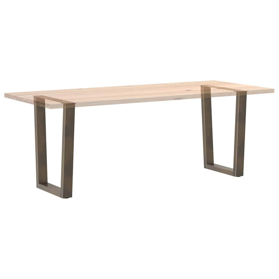 Eettafelpoten 2 st V-vormig 60x(72-73,3) cm staal naturel