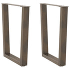 Dining table legs 2 pcs V-shaped 70x(72-73.3) cm steel natural