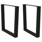 Dining table legs 2 pcs V-shaped 80x(72-73.3) cm steel black