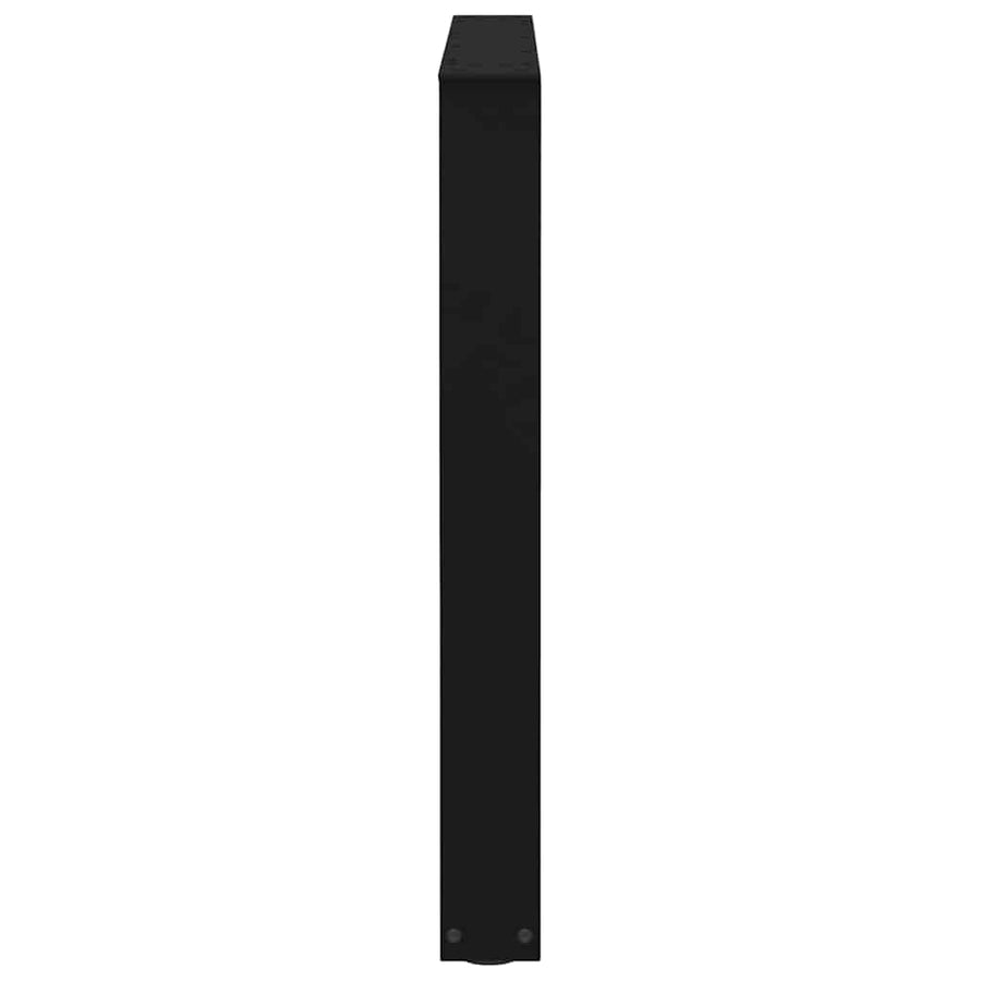 Eettafelpoten 2 st V-vormig 80x(72-73,3) cm staal zwart