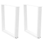 Dining table legs 2 pcs V-shaped 80x(72-73.3) cm steel white