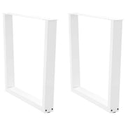 Eettafelpoten 2 st V-vormig 80x72 cm staal wit
