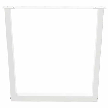 Eettafelpoten 2 st V-vormig 80x(72-73,3) cm staal wit