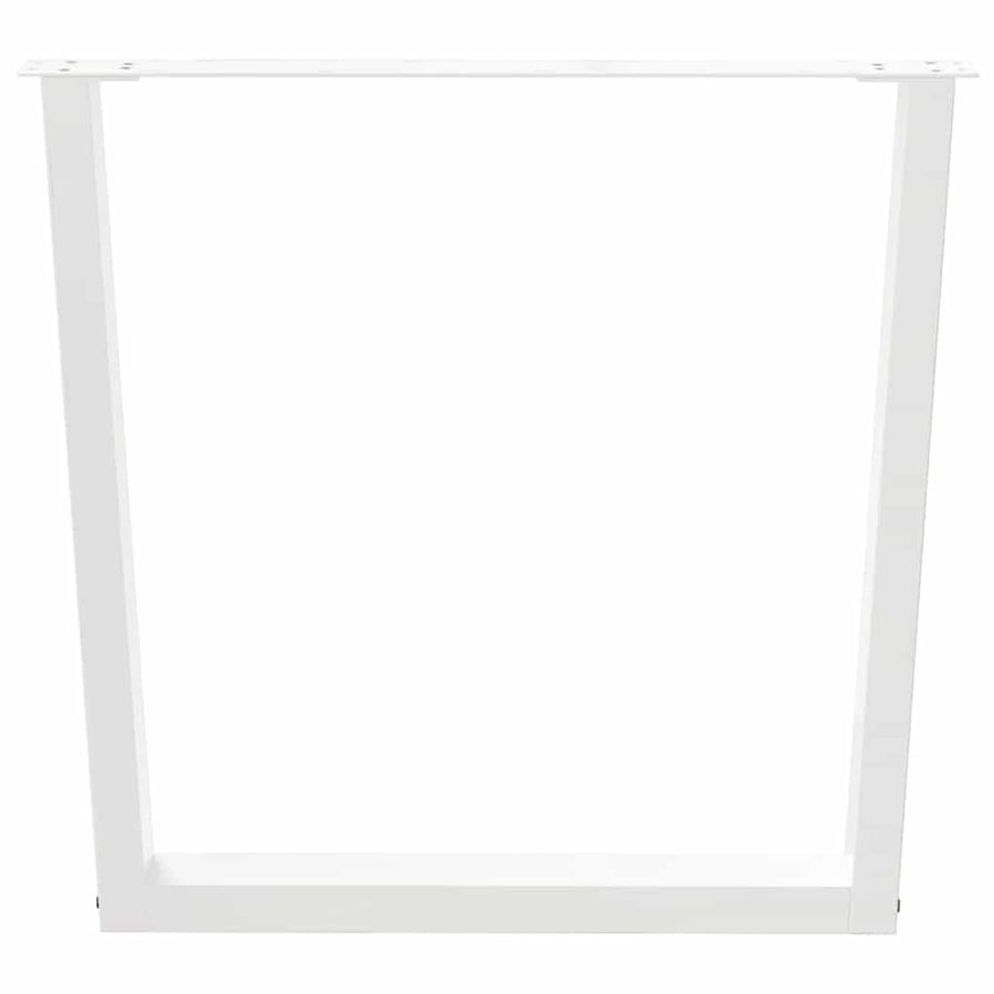 Eettafelpoten 2 st V-vormig 80x(72-73,3) cm staal wit