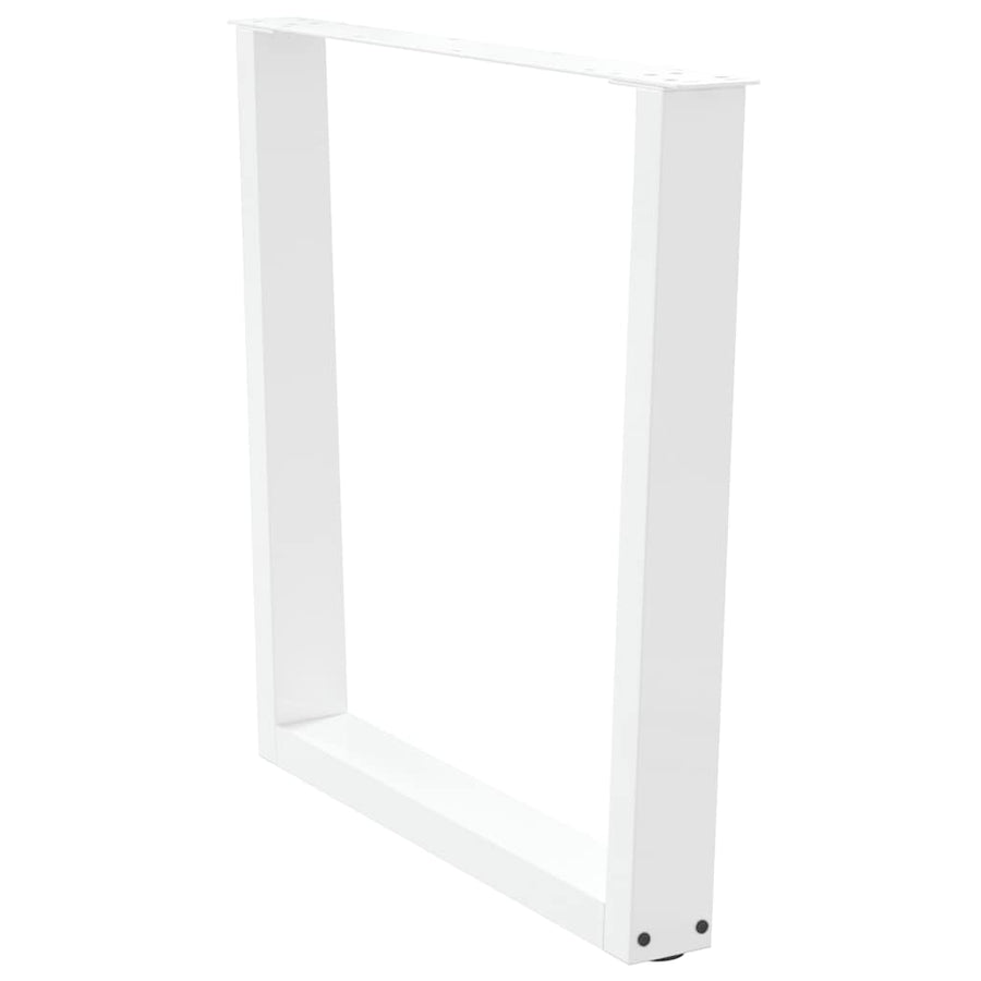 Eettafelpoten 2 st V-vormig 80x(72-73,3) cm staal wit