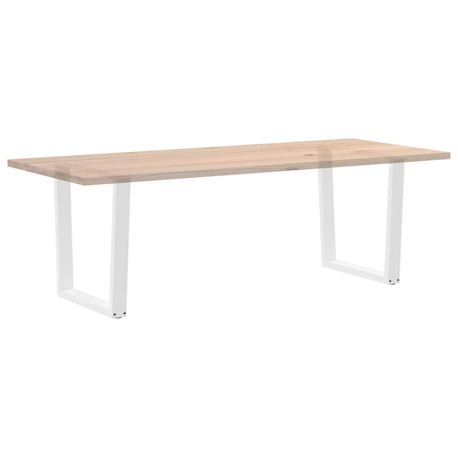 Eettafelpoten 2 st V-vormig 80x(72-73,3) cm staal wit