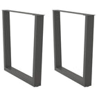 Dining table legs 2 pcs V-shaped 80x(72-73.3) cm steel anthracite