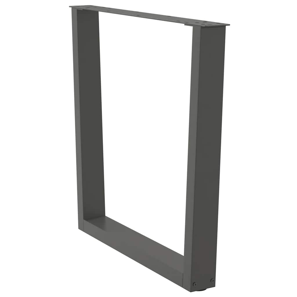 Eettafelpoten 2 st V-vormig 80x(72-73,3) cm staal antraciet
