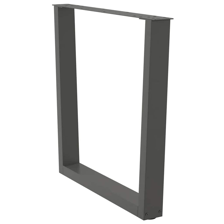 Eettafelpoten 2 st V-vormig 80x(72-73,3) cm staal antraciet