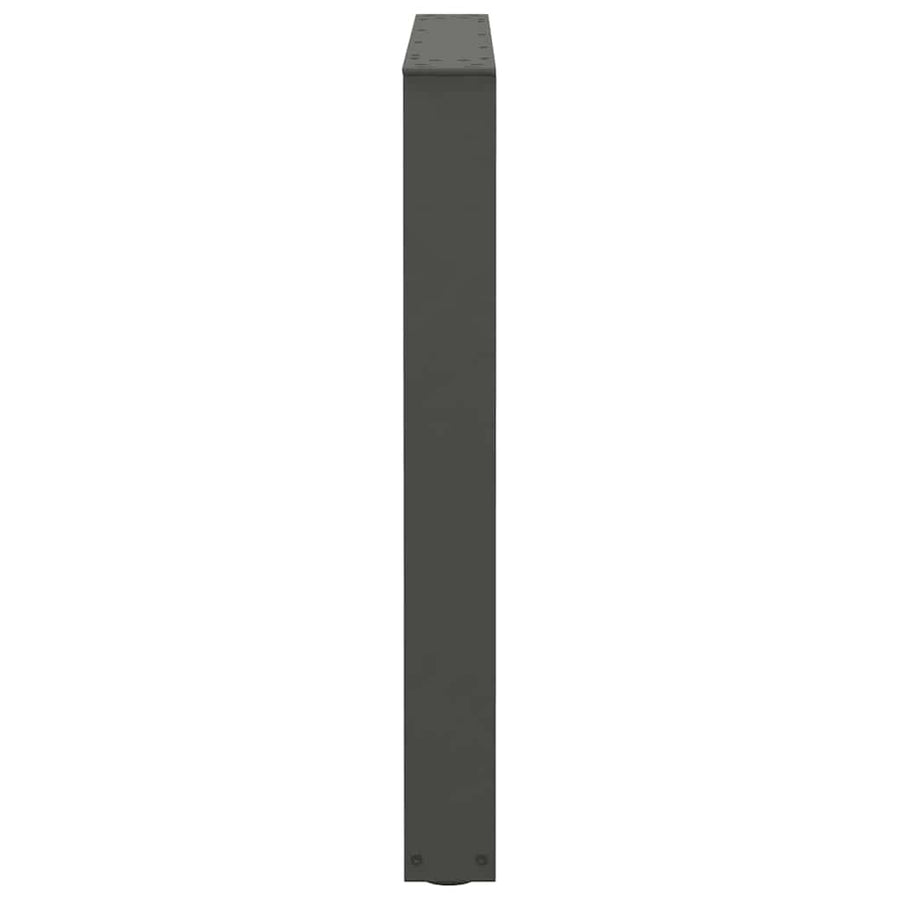 Eettafelpoten 2 st V-vormig 80x(72-73,3) cm staal antraciet