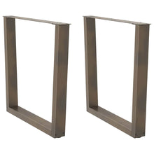 Eettafelpoten 2 st V-vormig 80x(72-73,3) cm staal naturel