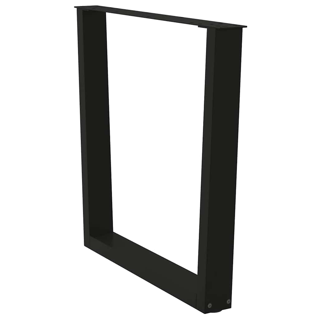 Eettafelpoten 2 st V-vormig 90x(72-73,3) cm staal zwart